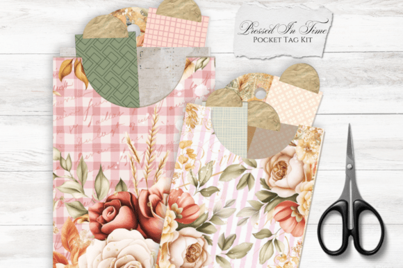 Download Vintage Floral Pocket Tag Kit - Vintage Collection