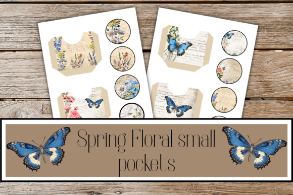 Download Vintage Botanical Junk Journal Pockets, - Vintage Collection