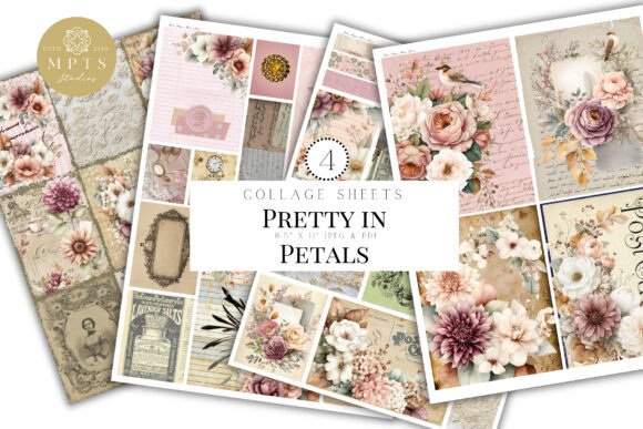 Download Vintage Floral Collage Sheets - Vintage Collection