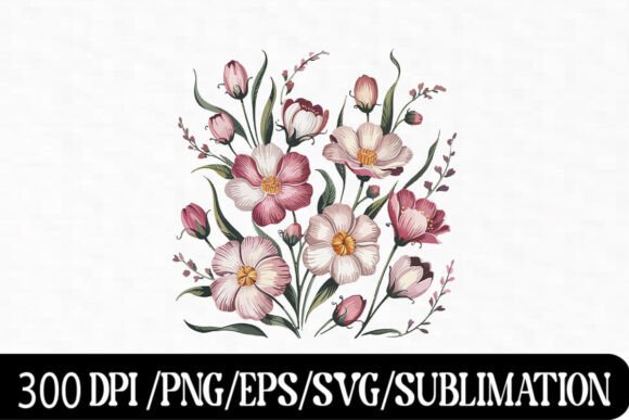 Download Vintage Hand-Drawn Flower Clipart - Vintage Collection