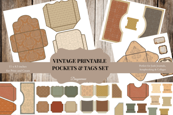 Download Vintage Terracotta &amp; Sage Printable Pock - Vintage Collection