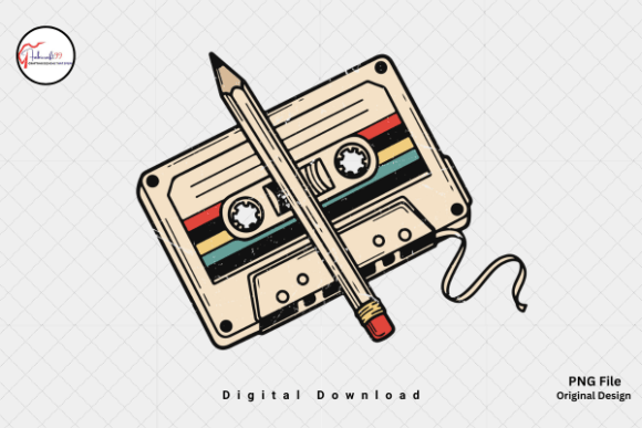 Download Vintage Music Lover Cassette Tape PNG - Vintage Collection