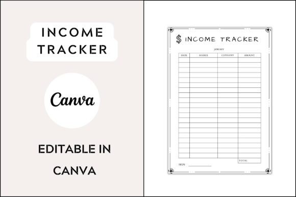 Download Editable Income Tracker Template - Premium Resources