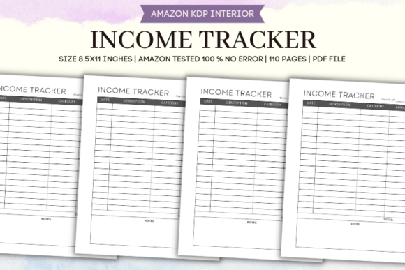 Download Income Tracker Journal Kdp Interior - Income Collection