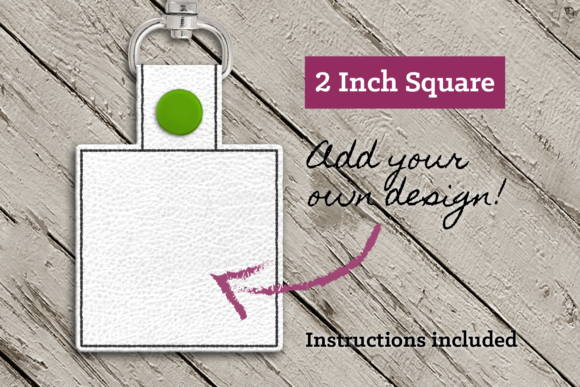Download Blank Square ITH Key Fob - Blank Collection