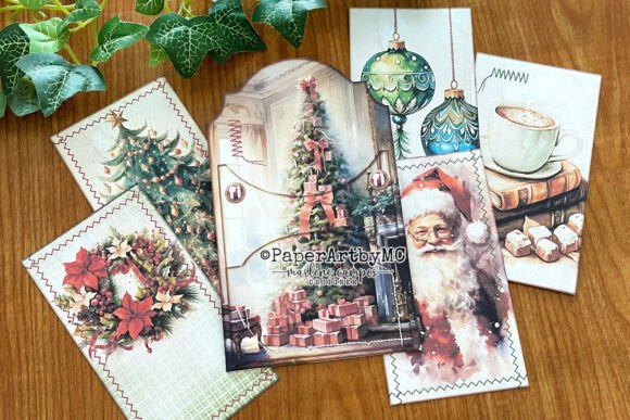 Download Vintage Christmas Journal Pockets Add-on - Vintage Collection