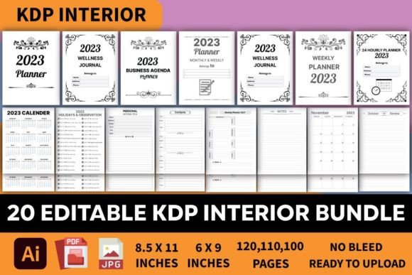 Download 2023 Planner Bundle KDP Interior - Premium Resources