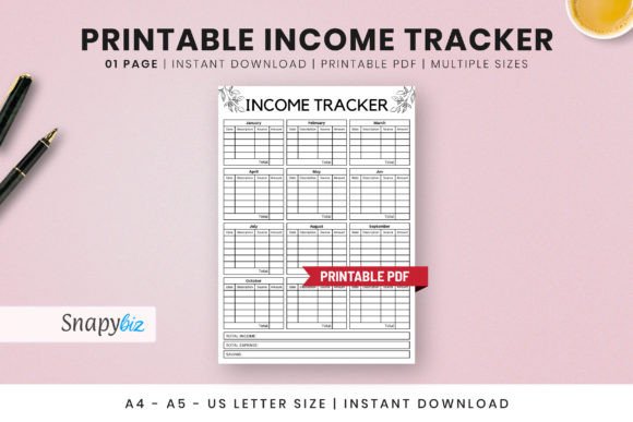 Download Free Printable Income Tracker - Income Collection